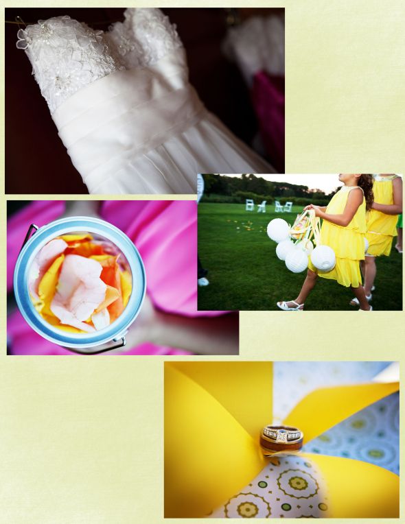 September Wedding Recap :) :  wedding summer pinwheels yellow orange bright wedding recap Wpage6