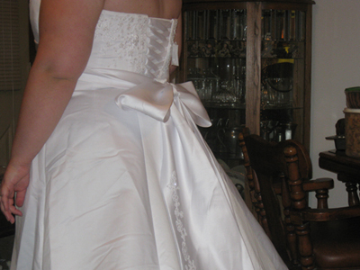 show me your WHITE (not ivory) gown! : wedding Dressback