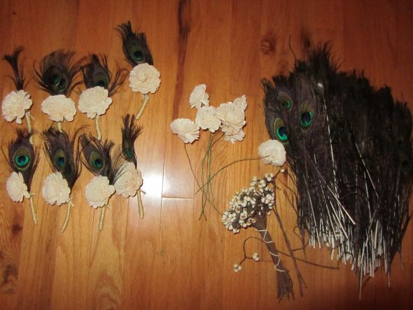 Rustic/Vintage decor items for sale (teacup sets, candy buffet, books, etc) :  wedding bouquet diy reception IMG 7721