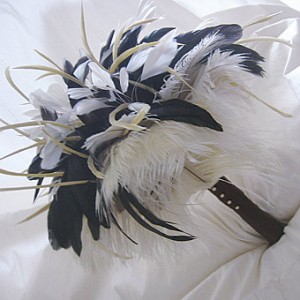 Show Off Your Bouquet Inspiration! :  wedding Feather Bouquet 300x300