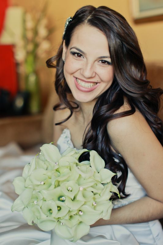White Calla Lilies Bouquet by Devine Decor : wedding white calla lilies diamonds green silver bouquet flowers White Calla Lilies