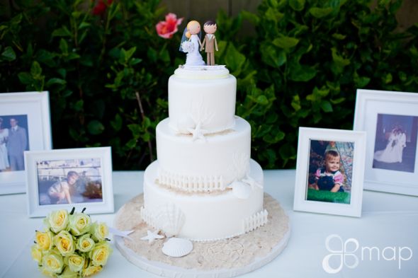Our beach themed cake wedding cake topper etsy blue white yellow cake