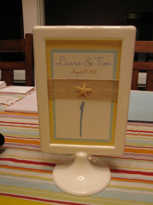 Use of  Ikea's Tolsby Frame :  wedding tolsby ikea table numbers Tolsby Frame