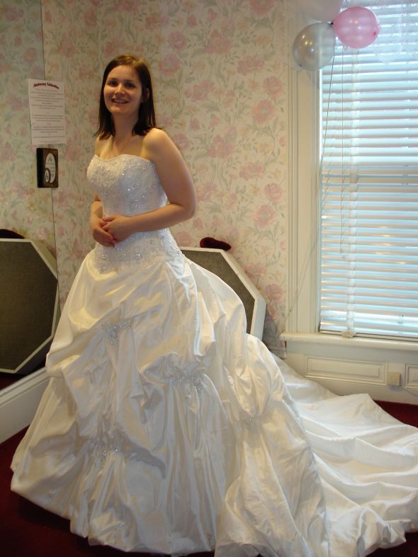 Maggie Brides post your dresses! : wedding maggie sottero melissa brooch Fitting4