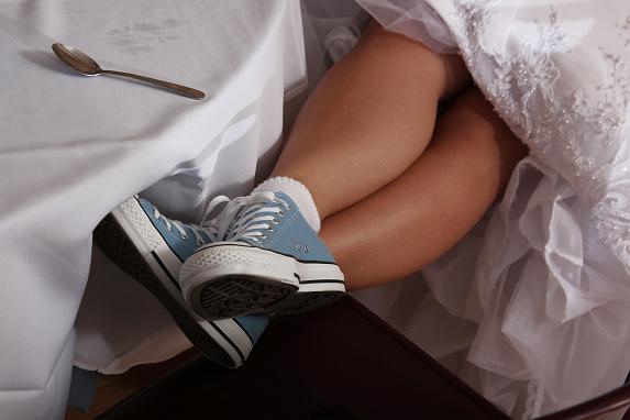Show me pictures of your blue shoes with your wedding dress! :  wedding blue shoes ivory dress inspiration pictures sapphire horizon royal blue cobalt CR 51