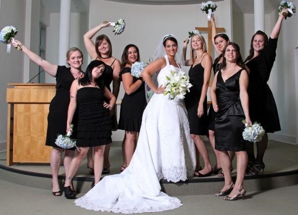 Pictures of mismatched black dresses please wedding black dress Bouquets