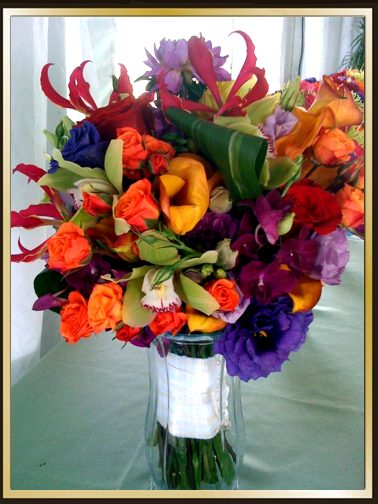 Flowers! :  wedding Bouquet Hot Color