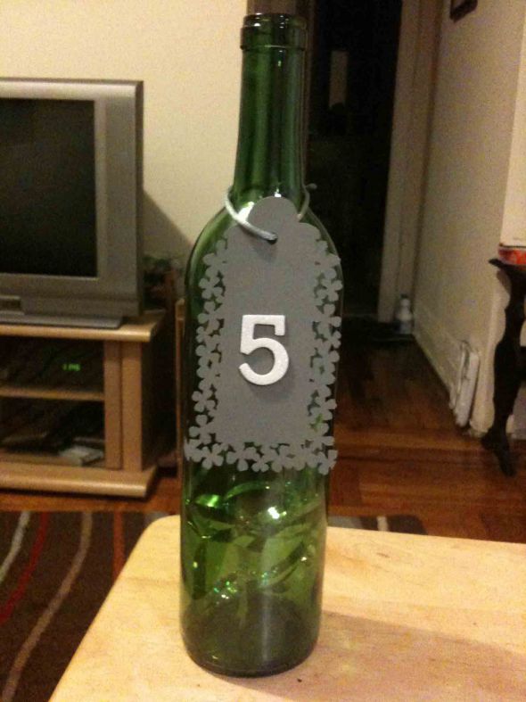 Show me your..DIY table numbers! :  wedding diy table numbers fsvors Table Number