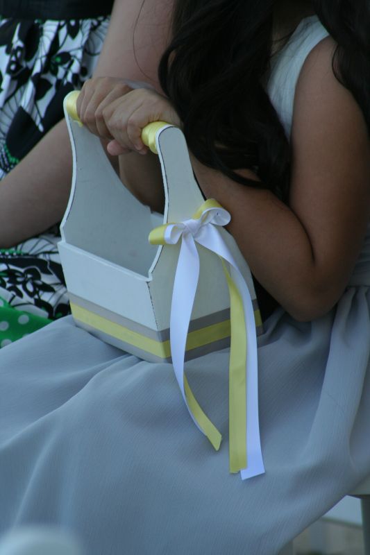 I'm married!  Wanna see?! Pic heavy! :  wedding yellow gray diy recaps Flowergirl