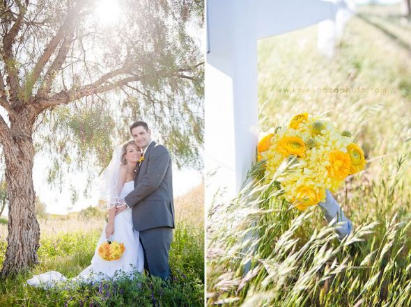 pro pics are here! :  wedding recaps yellow gray diy Weddingpic2