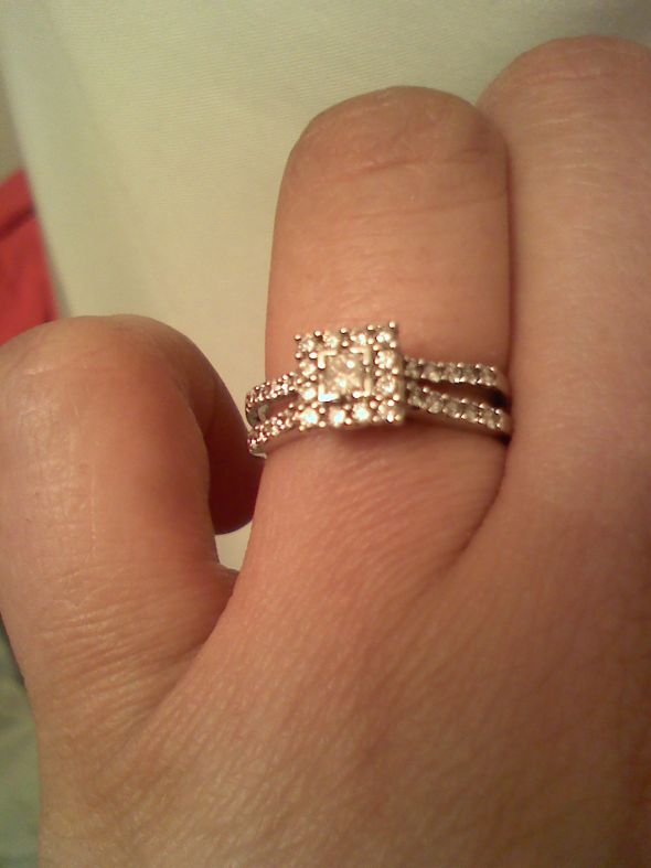 Can I see your split shank ering with band? :  wedding split shank Ering