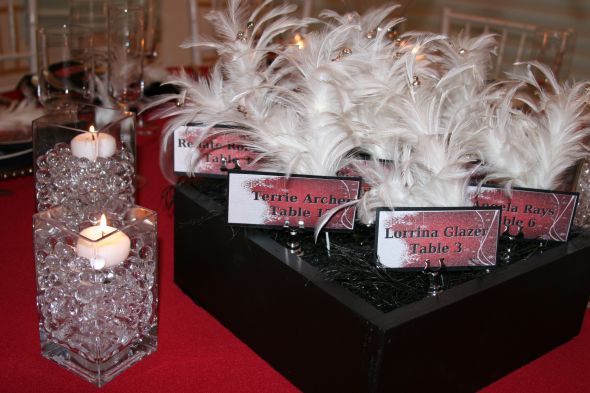 They doubled as place card holder after you found your name you placed it in