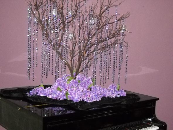 Needed Purple Black decor wedding black purple Wishing Tree Piano 3 005