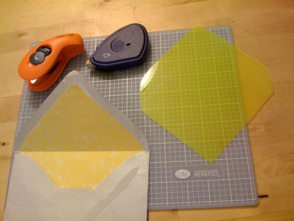 DIY Envelope Liner Template :  wedding envelope liners yellow silver diy invitations Photo 7