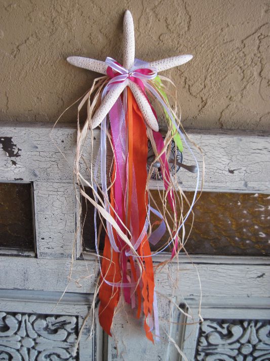 anyone else doing a beach wedding?? :  wedding TROPICAL PENCIL STARFISH PEW BOW 1