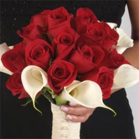 Flowers! : wedding Red Roses Cali Lillies