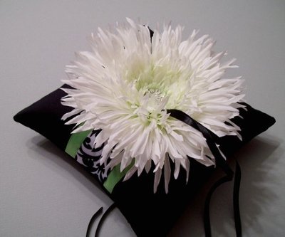 I have a ring pillow brand new 30 Apple Green Black White or Ivory 