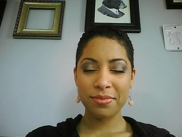 First makeup trial - peacock eyes! :  wedding Picture0065