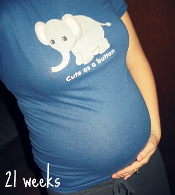 21 weeks pregnant. Pregnancy updates (or baby