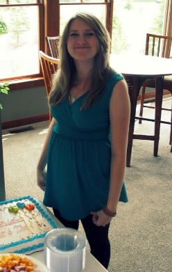 18 week bump needs pretty clothes ideas? :  wedding baby shower outfit second trimester clothes showing off bump Kaitshower1