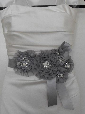 STYLE A036 CAN BE MADE IN IVORYGREYBLACKWHITE Bridal DRESS sashes 