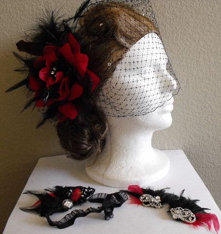 red white and black wedding