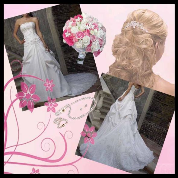 Show me your WHOLE wedding look! :  wedding dress Collage