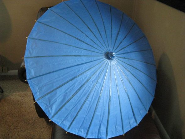 FS: 4 Blue Paper Parasols :  wedding parasol blue IMG 4883