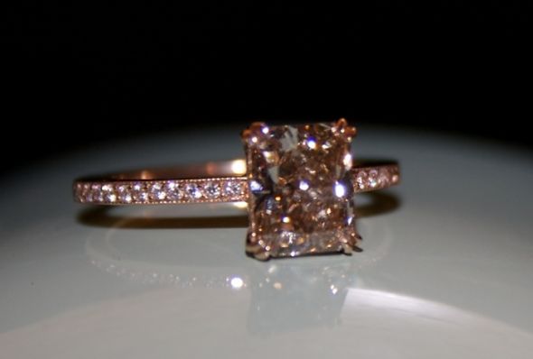 It's a pink champagne diamond and it's stunning