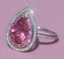 Anyone have a pink engagement ring?  Or a gemstone e-ring? :  wedding pink engagement rings gemstone engagement rings morganite engagement rings alternative engagement rings modern engagement rings huge engagement rings celebrity engagement rings Ring745