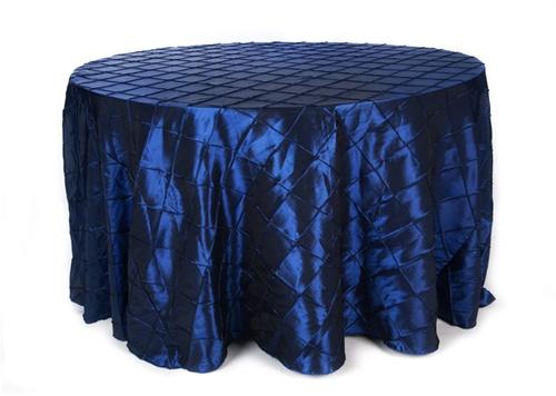 I have two 120 inch round navy blue taffeta pintuck table cloths