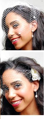 Need Advice! Plethora of Veil Options (Pics):Which Best Suits My Unique Dress?! :  wedding veils accessories hair flower mantilla cap bridal Netted