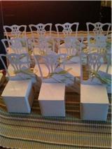 DIY projects by a non-crafty Bride :  wedding diy crafty centerpeice Chairs