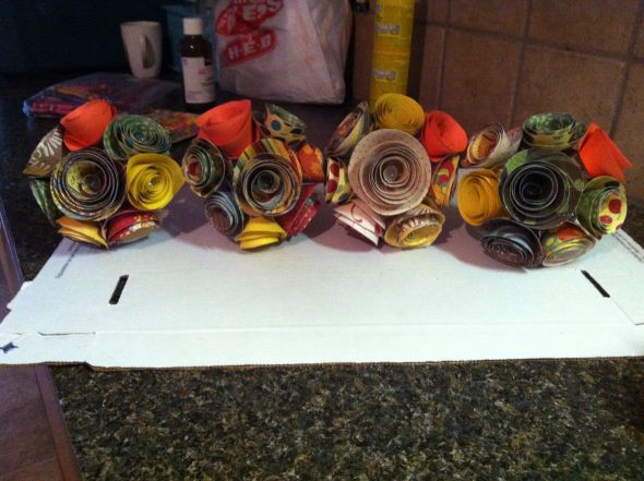 show off your completed DIY projects! :  wedding Bridesmaid Bouquets1