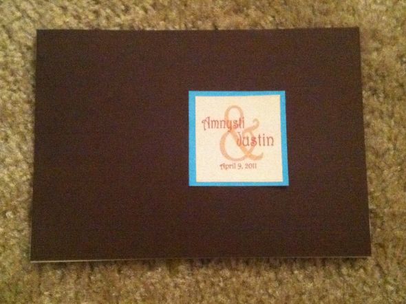 All You Need Is Love... The Program! :  wedding programs diy teal blue brown orange white Cover2