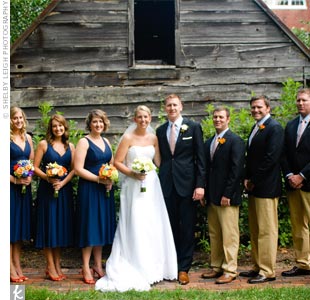 Color shoes with navy BM dresses? : wedding Large Imageorange