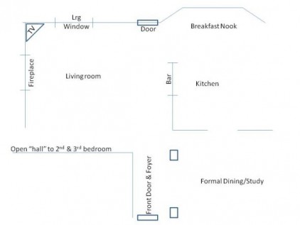 Corner fireplace or fireplace in the middle of a wall? : wedding Layout Of House