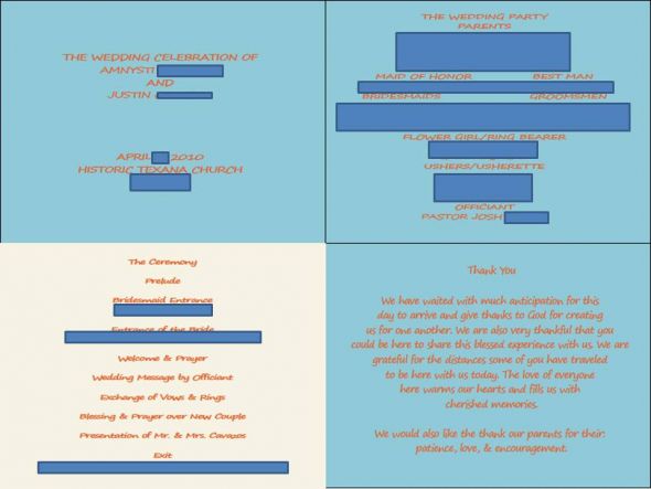 Inspiration time: Show me your programs! : wedding Program