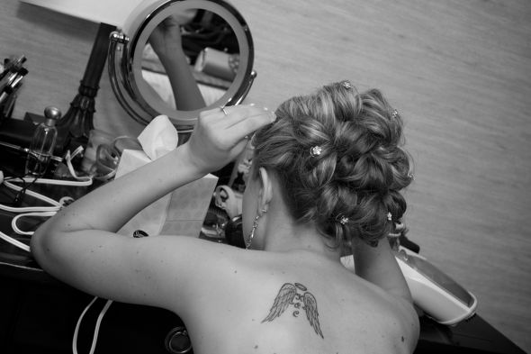 I think I hate my hair trial, thoughts? (PICS!!) :  wedding hair trial hate it ugh Jennifer Wedding Photos 124