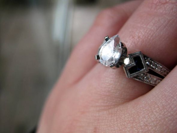 So I drove my boyfriend to the airport, but came home with a fiance. :  wedding proposal proposals airport long distance fiance ring engagement Engagement Ring