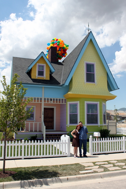 Best. Day. Ever. (I saw the Up house replica!!!) :  wedding up pixar adventure Up House