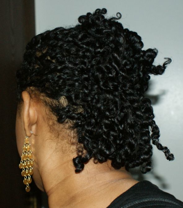 Natural Hair :  wedding natural hair curly Twist Updo 1