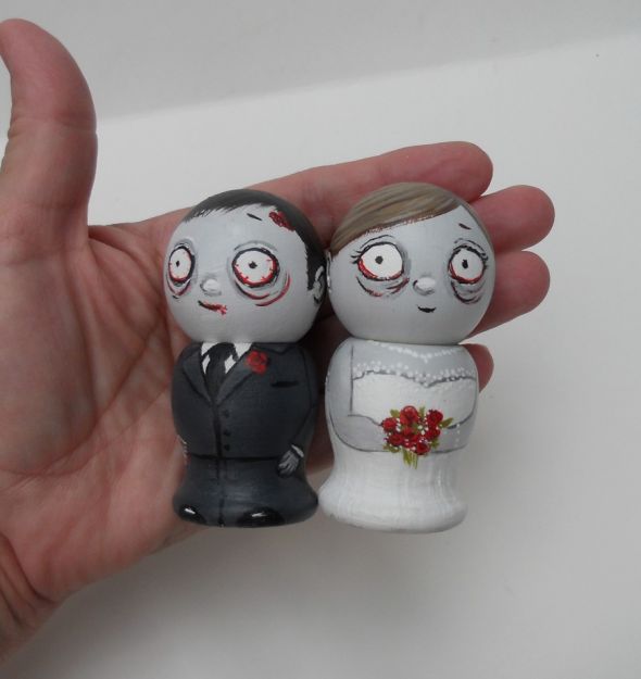 Cake toppers :  wedding Zombie Cake Topper 40dollar