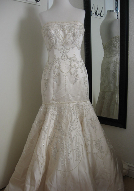 Bought my wedding shoes, earrings, and bracelet...for $65! (pic heavy) :  wedding bargain discount deal ebay bracelet shoes ivory earrings cheap frugal Wedding Dress1