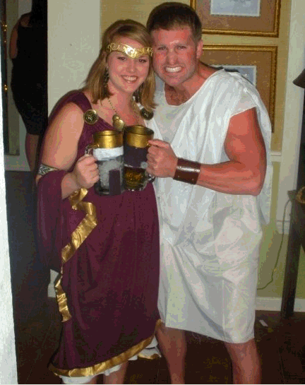 engagement party toga theme started as soon as the ring hit my hand 