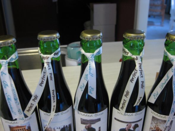 We bottled the wine into 187ml bottles I designed the labels in MS Word
