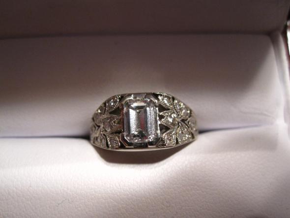 My cobbled together ring, and his wooden ring