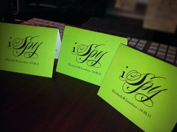 My Individual iSpy Cards :  wedding ISpy1 New