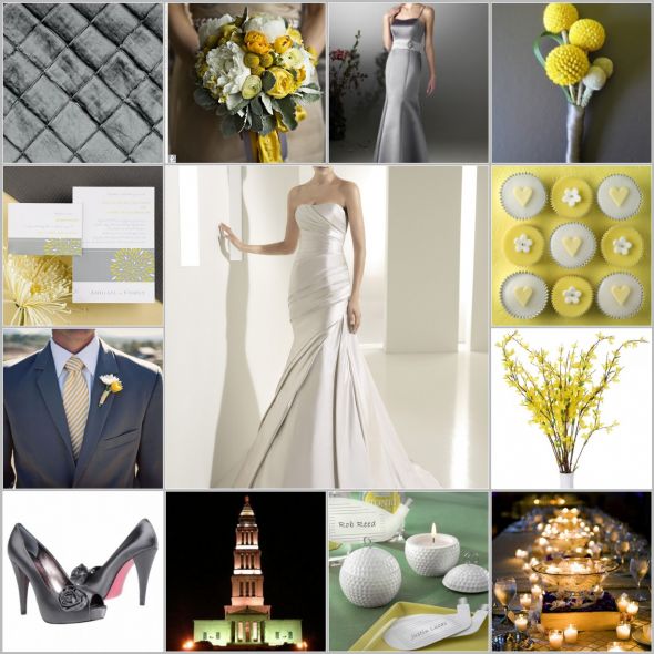  my wedding here is my inspiration board Pewter Yellow Ivory Colors