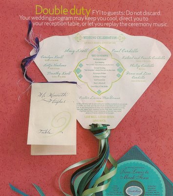 I was wondering if anyone have templates for wedding program fans they could